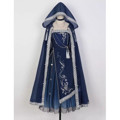 Sweet Date Modified Chinese Elements Hanfu Exotic Cape and JSK(Pre-Made/Full Payment Without Shipping)